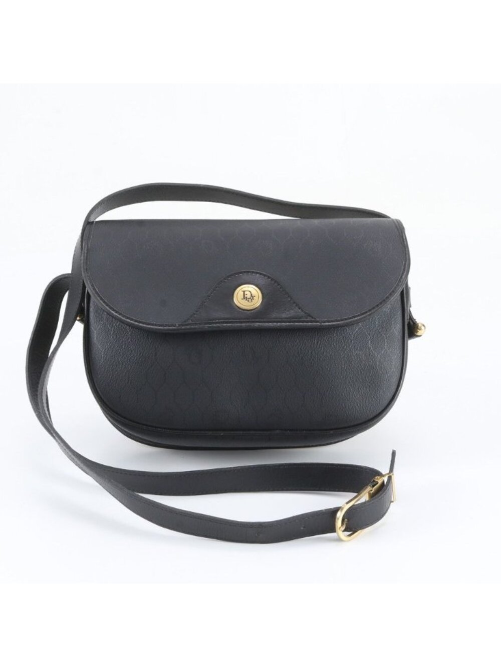 Dior Vintage Honeycomb Leather Shoulder Bag Crossbody Hand